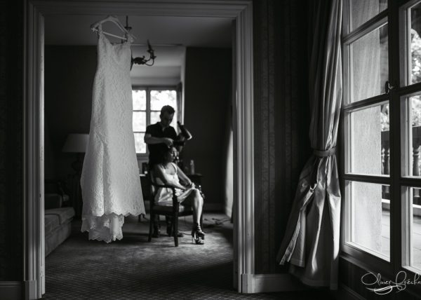 photo de préparatifs de mariage à Strasbourg au Château de l’île