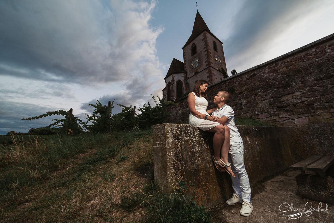 Photo de couple à Eguisheim en Alsace