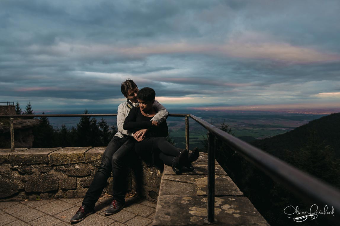 photo de couple au mont saint Odile