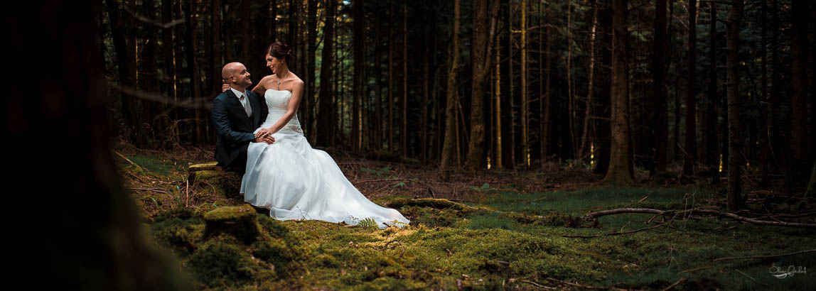 Photo de mariage en forêt en Alsace