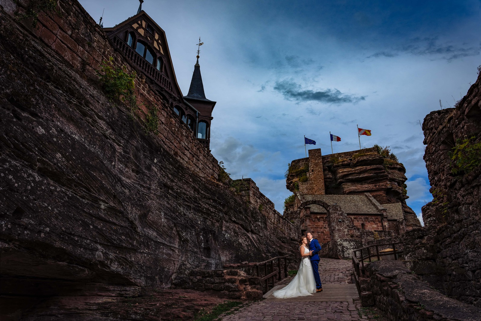 Photos de couple originales mariage Alsace