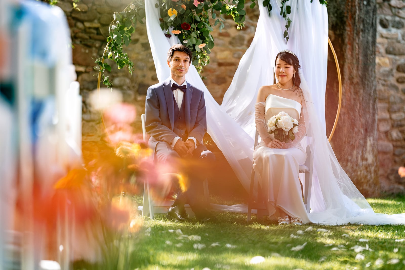 Photo de mariage à la confrérie St Etienne à Kientzheim en Alsace
