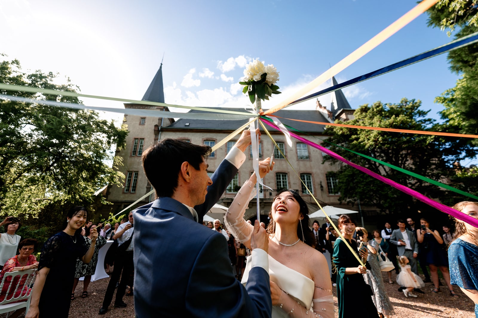 Photo de mariage à la confrérie St Etienne à Kientzheim en Alsace